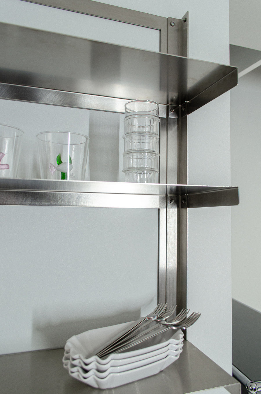 Small wall shelf - Stainless Steel / Stainless Steel