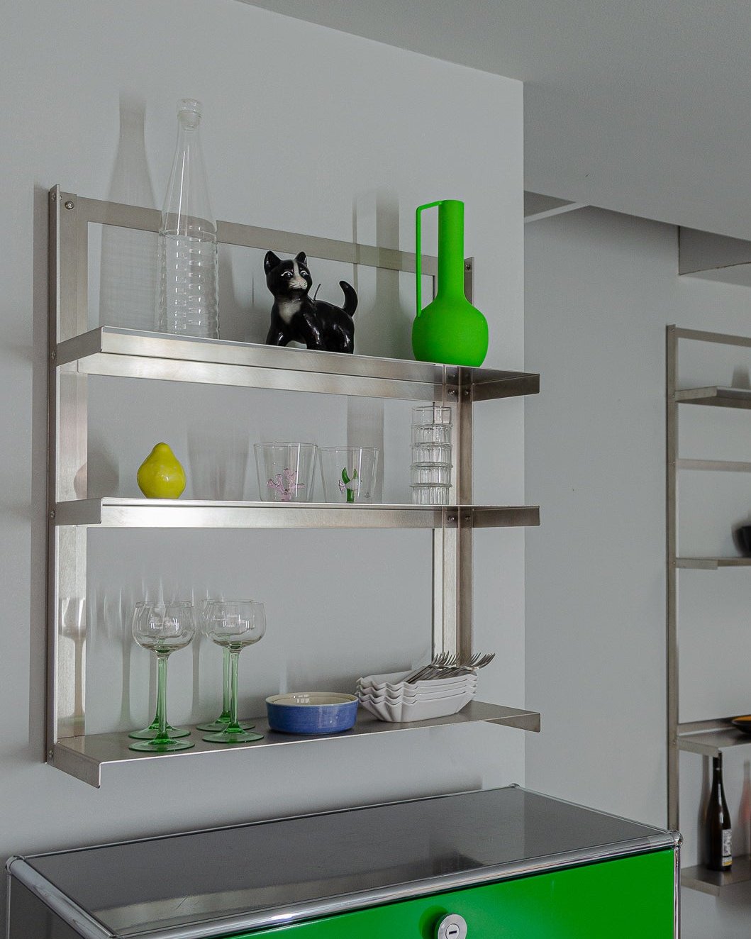 small wall shelf stainless steel