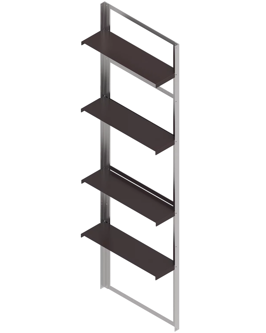 Standard wall shelf - Stainless Steel / Blackred