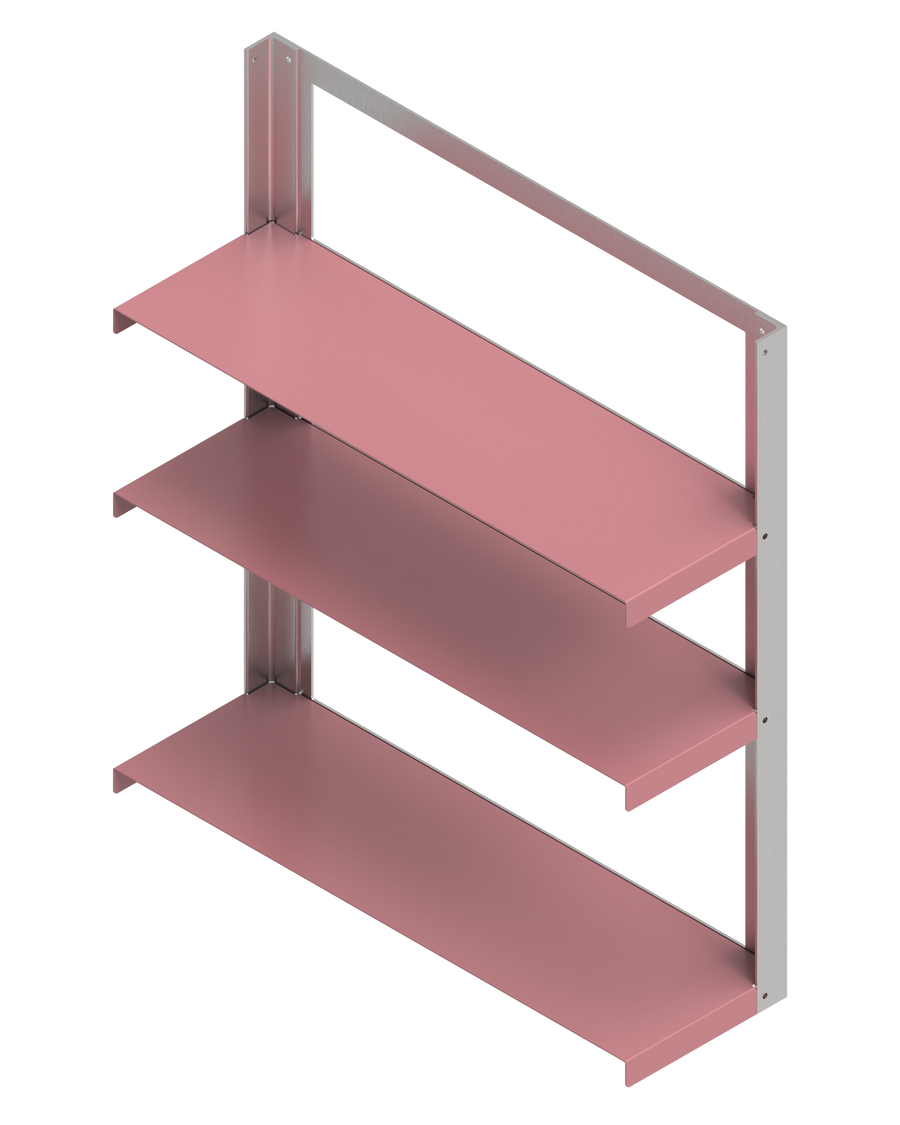 Small wall shelf - Stainless Steel / Pink