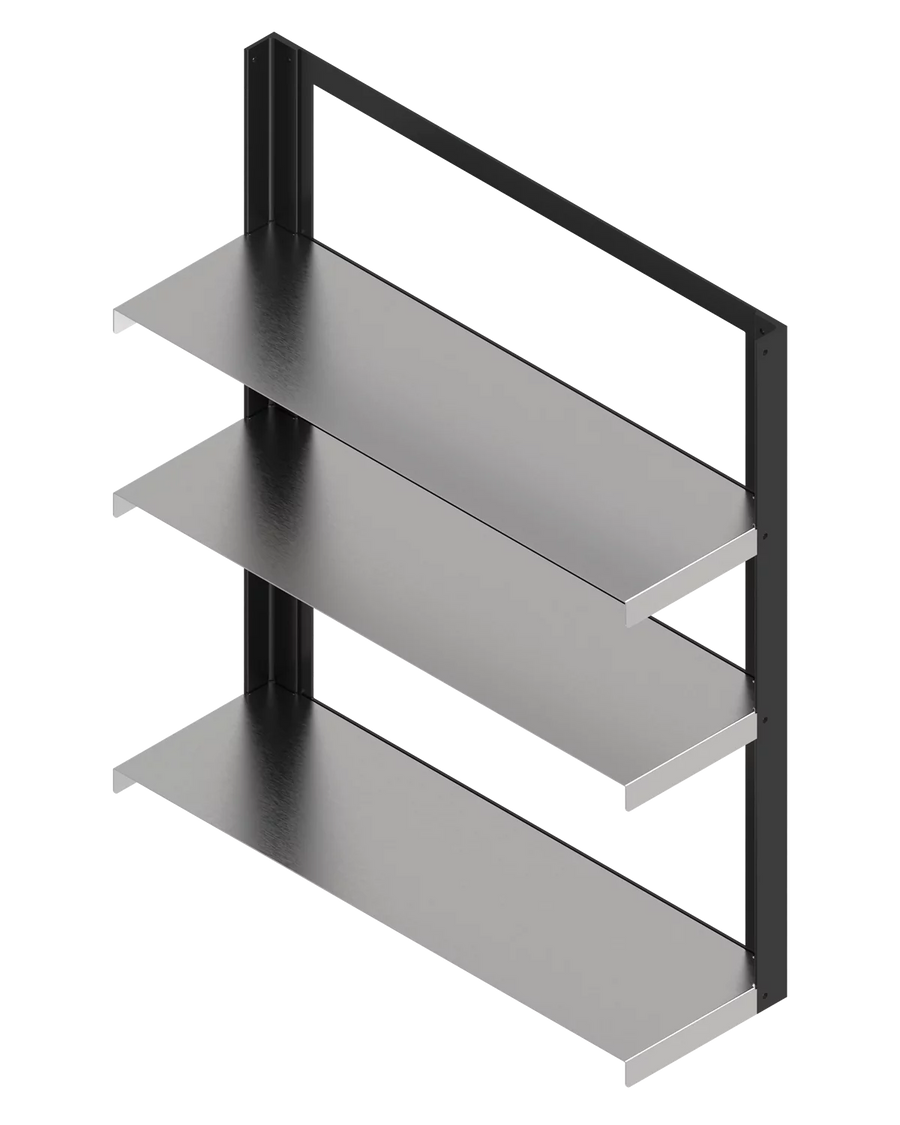 Small wall shelf - Black / Stainless Steel